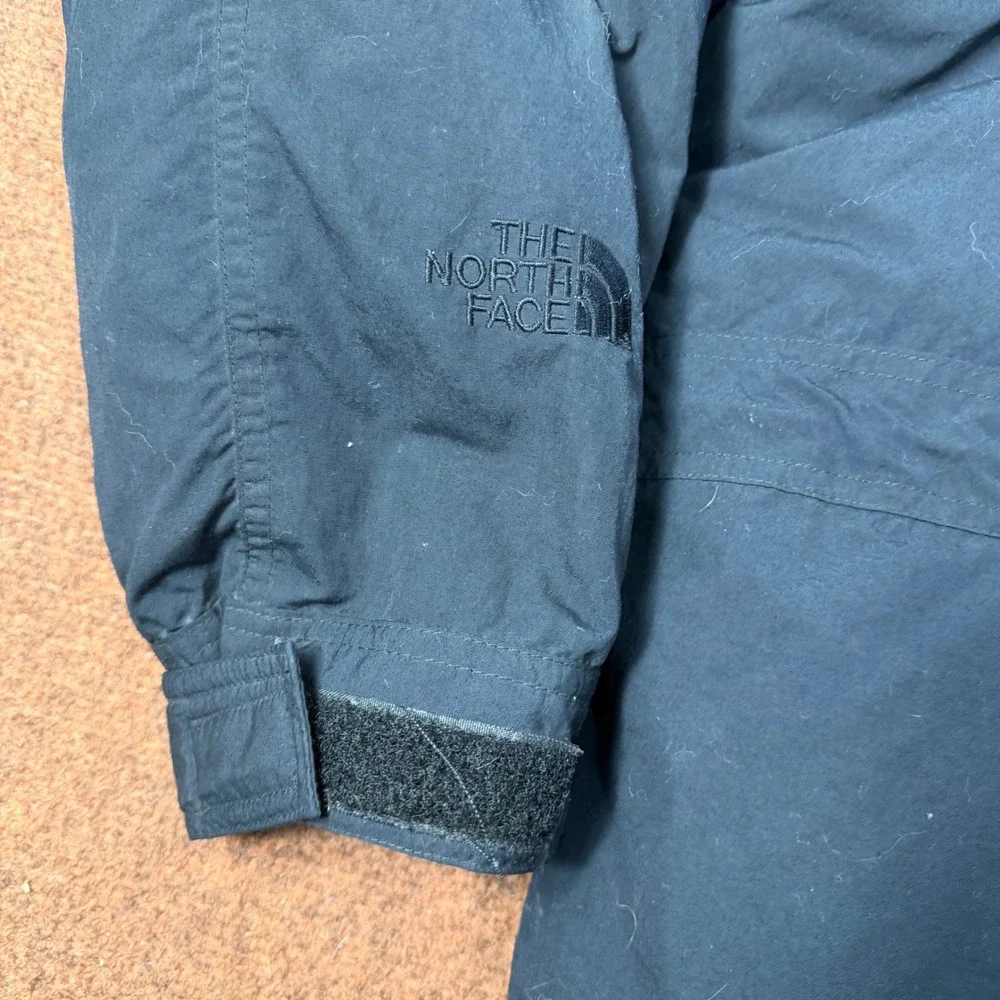 The North Face Mens Vintage Mountain Parka Jacket Black Down Fill Large Hooded